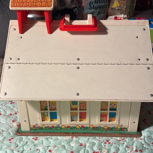 VINTAGE LITTLE PEOPLE SCHOOLHOUSE 1960s - Picture 5 of 15